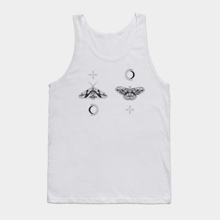 Moths with moon and sun Tank Top